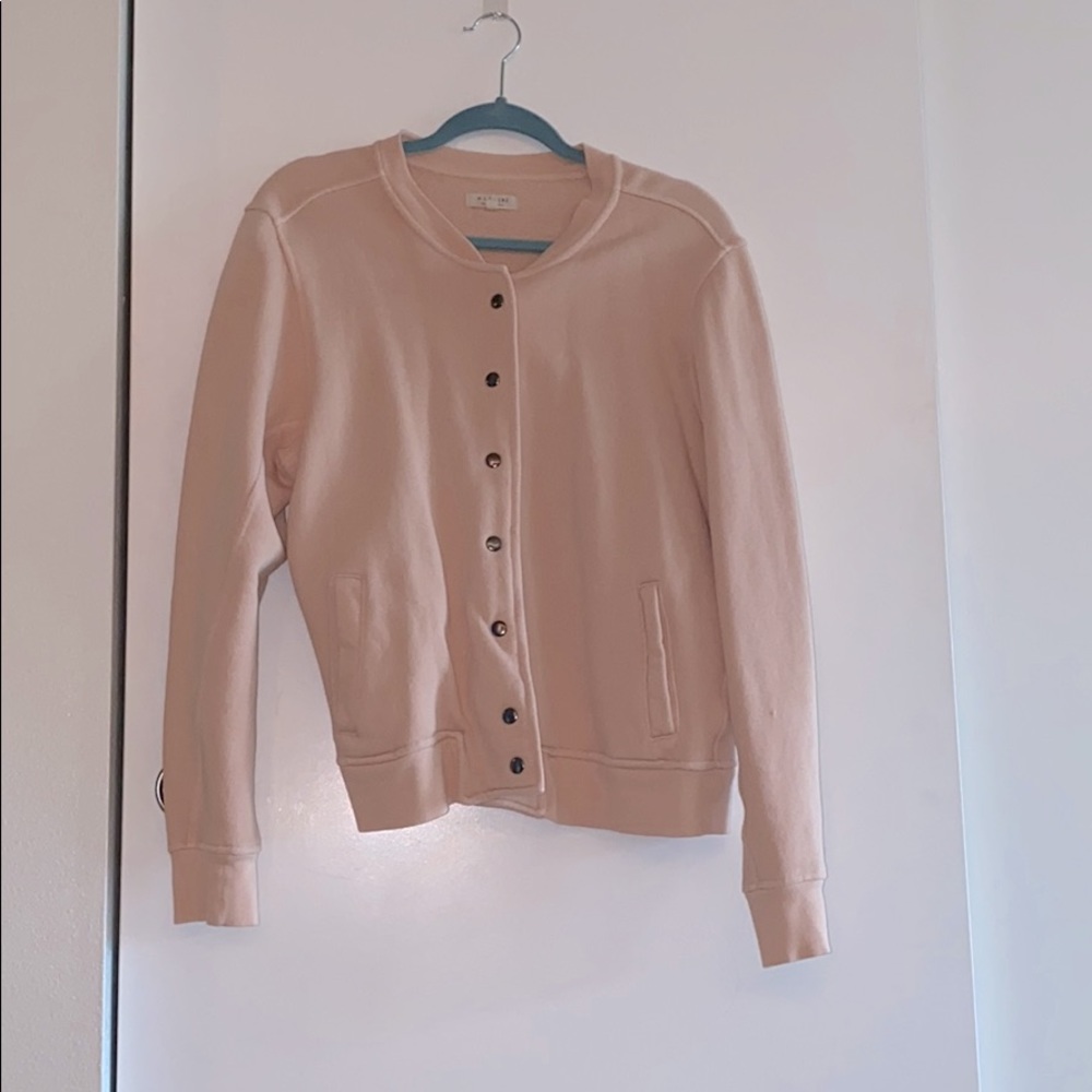 Pink Madewell Bomber Cardigan